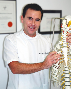Martin Davies Osteopath in his Cheshire Osteopathy Clinic